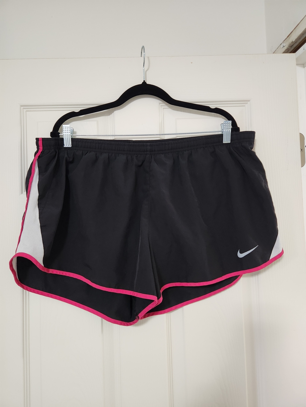 Nike Women’s Black Running Shorts with Pink Trim